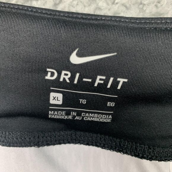 Nike Dri-FIT Pants Womens XL Black White Running Capri Pocket Athleisure - Picture 11 of 14